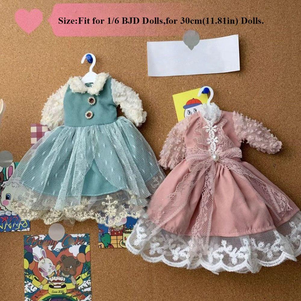 Casual Lace Dresses Clothes Fashion Doll Princess Dresses Doll Long Sleeve for 1/6 BJD 30cm Dolls