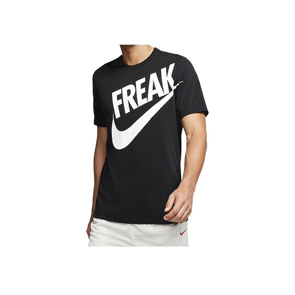 Nike Giannis Dri-Fit Freak Big Logo с круглым вырезом и короткими рукавами, мужские топы, черный BV8265-010