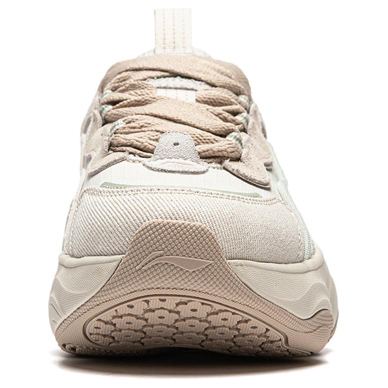 Li-Ning Модные классические удобные универсальные нескользящие износостойкие низкие повседневные туфли женские кроссовки белые серые зеленые AGCU296-4