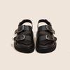 Thick-soled One-word Buckle Sandals Women's Summer 2025 New Outer Wear Versatile Skirt British Style Student Roman Shoes