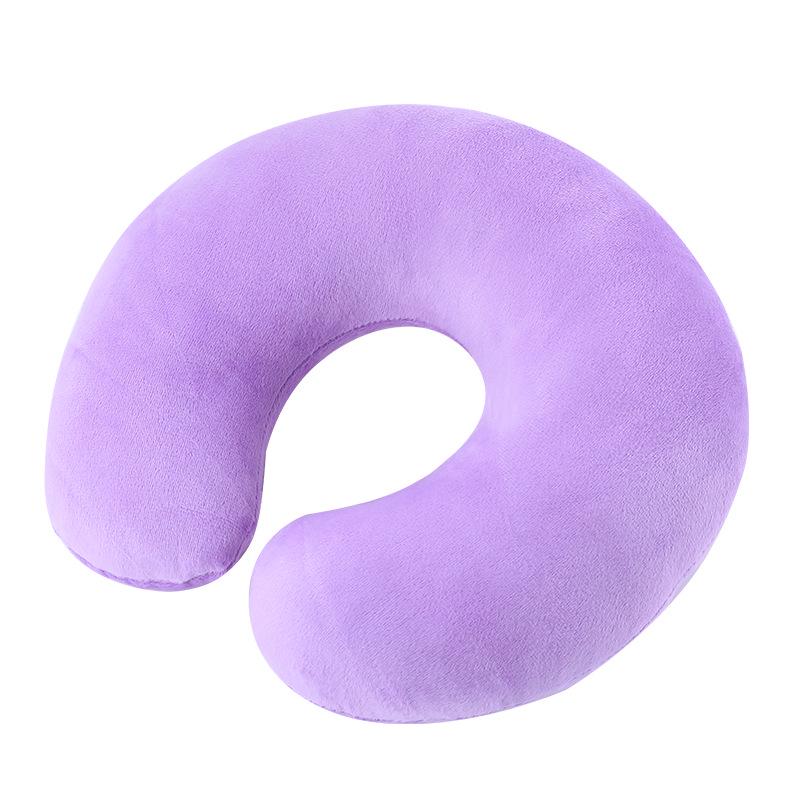 Подушка для путешествий U-образной формы из бархата для поддержки шеи