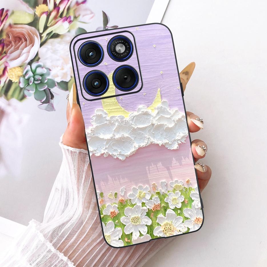 For Motorola Edge 70 Case XT2601-2 Cute Cat Peacock Painted Cover Soft Silicone Case For Motorola Edge 70 Fusion Edge70 5G Shell
