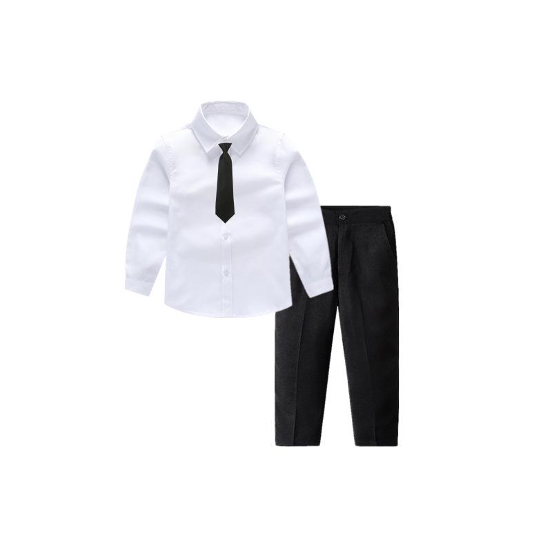 Белый школьный костюм с длинным рукавом для мальчика – Универсальная одежда для выступлений ко Дню защиты детей 1 июня