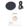 30W Phone Wireless Charger Black Aluminium Alloy Round Phone Wireless Charging Pad for Home