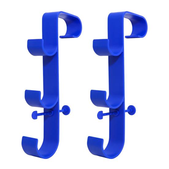 Pool Pole Hook Pool Skimmer Net Holder 3-Hook Pool Pole Hanger Pool Accessories Holder for Above Ground Pools Pool Brush Water Pipe