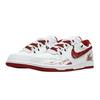 Nike Big Morning Spring Prologue Leather Low top Skateboard Shoes Men's White Red 355152-150(Team861-)
