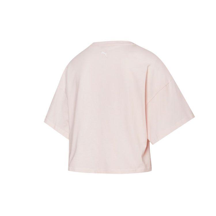 Puma Повседневная футболка с круглым вырезом и коротким рукавом, женские топы, розовая 584427-17