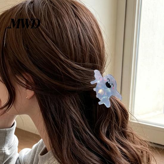 Cute Ghost Hair Clip Halloween Claw, Gripper, Firm Grip with Medium Length Shimmer for Long Hair, Comfortable Stylish Accessories Women Girls