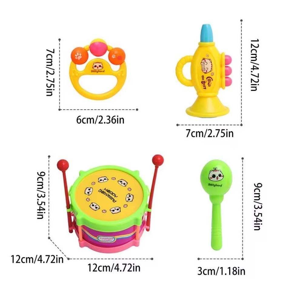 Music Percussion Children Hand Drumming Tambourine Kids Drum Set  Musical Instrument