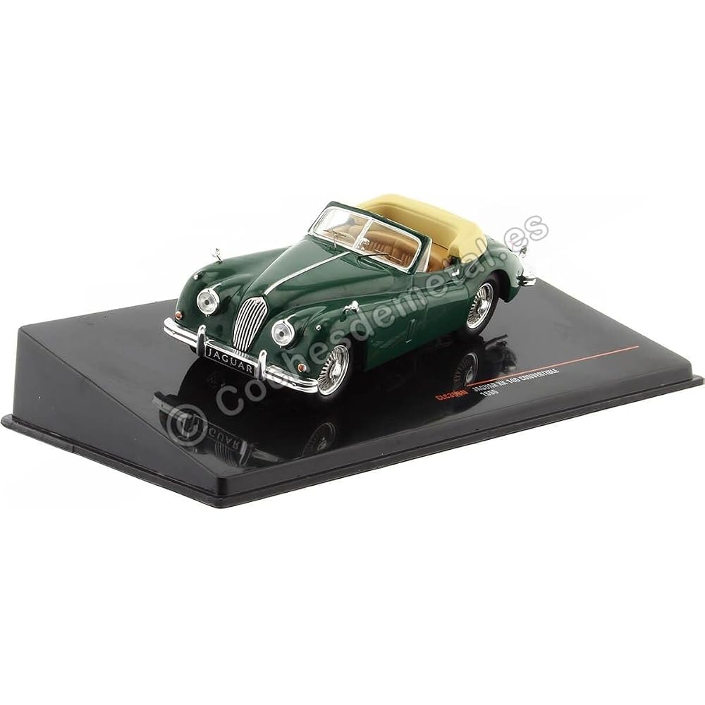 Ixo Jaguar XK 140 Convertible 1956 Green Diecast Model Car 1:18 Scale
