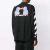 OFF WHITE Диагональная термофутболка с длинным рукавом OMAB032E191850061088