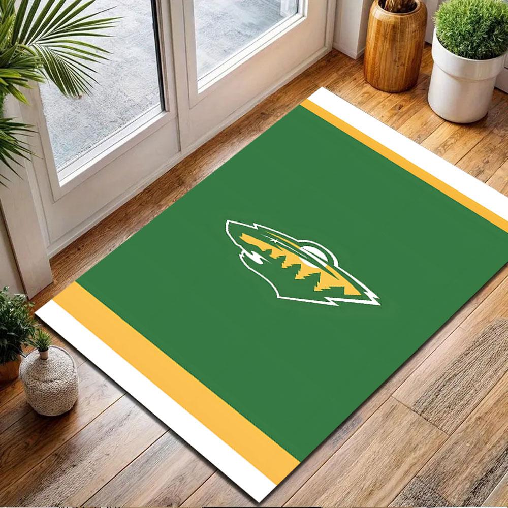 Green Bear Forest Pattern Rug Patterned carpet, non slip mat suitable for living room and bedroom sofas