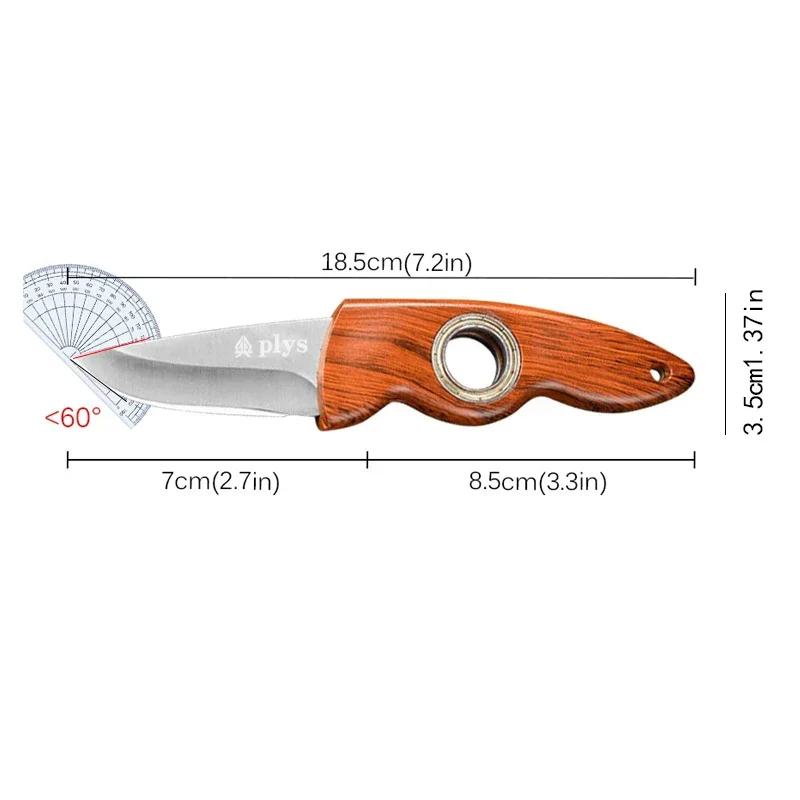 High-grade rotary knife Stainless steel rotary outdoor survival knife camping portable sharp fruit knife Men's pocket knives