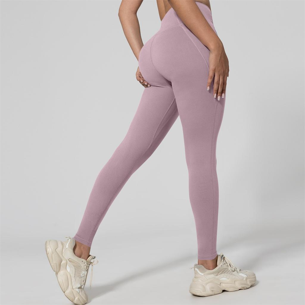 Women's Fashion Solid Color Yoga Pants High Waisted Skinny Sweatpants Fitness Pants