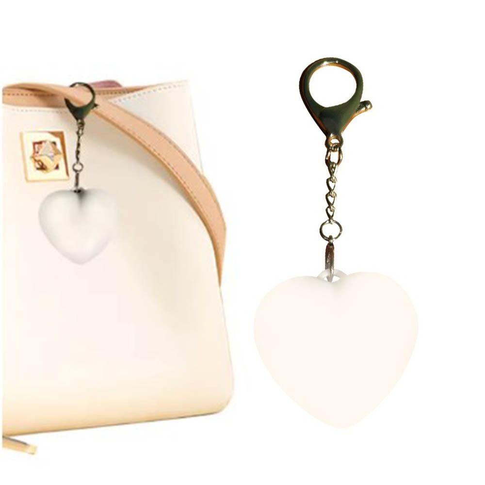 Rechargeable Love Shape Keychain Light Lightweight Heart Shape Bag Lamp For Women/Girls