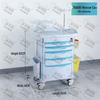 ABS Anesthesia & Infusion Multifunctional Rescue Trolley with Single/Double Door and Five Drawers