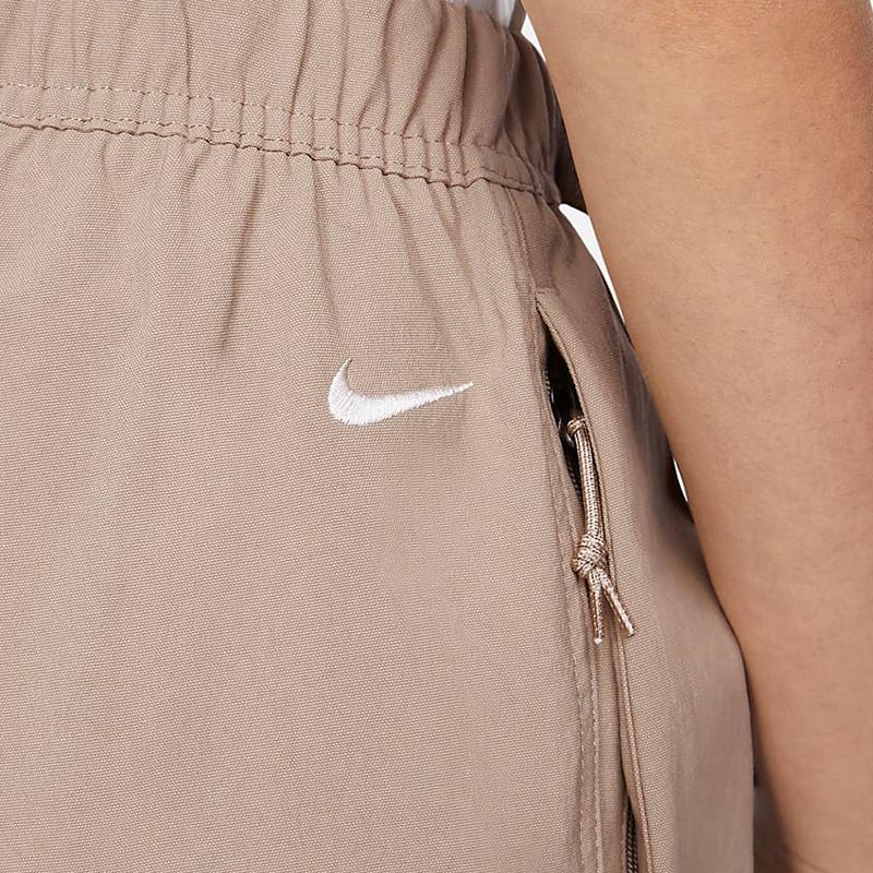 Nike Серия ACG однотонные прямые трикотажные спортивные брюки со средней посадкой и шнурком женские брюки цвета хаки, горно-белый FD5213-247