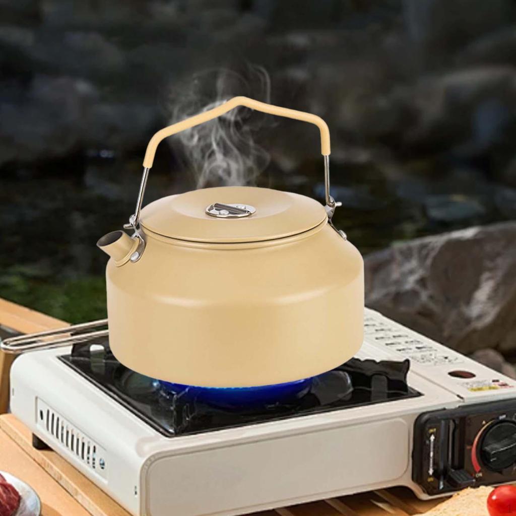 Camping Kettle 1.6L Water Cooking Teapot Pot Aluminum for Travel