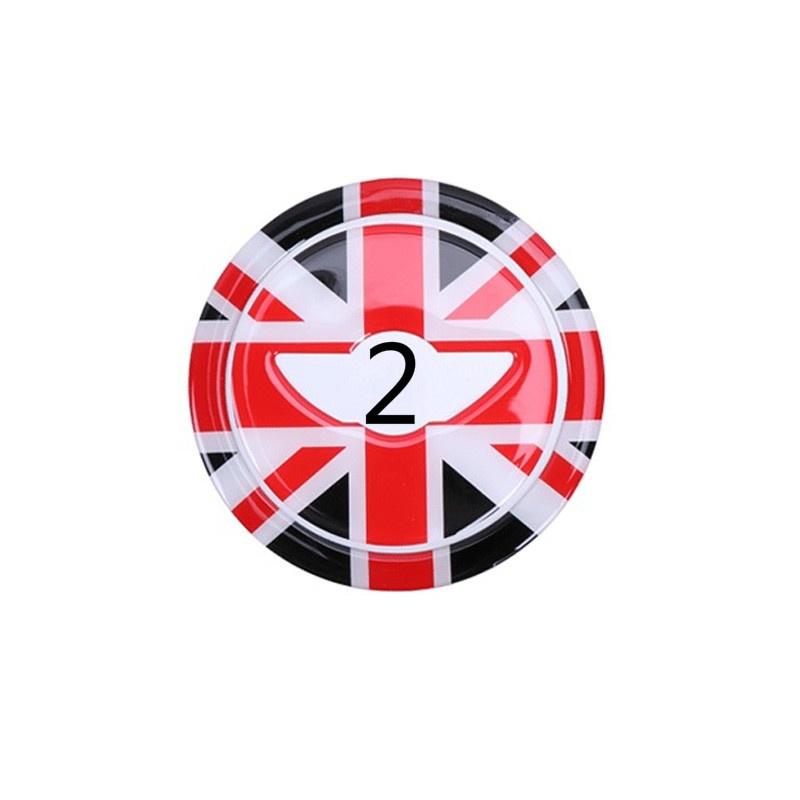 Значок-наклейка на руль Mini Cooper с дизайном Union Jack и клетчатым узором