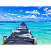 Полный круглый дрель Алмазная вышивка Вид на море 5D DIY Алмазная картина Вышивка крестом Горный хрусталь