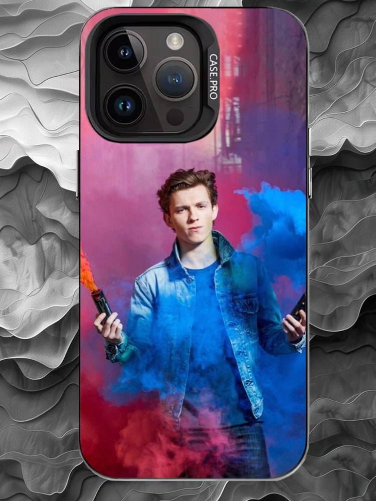 Чехол для телефона T-Tom Holland для iPhone 17 16 15 14 13 12 11 Pro Max Plus Серебристый Матовый Черный Чехол