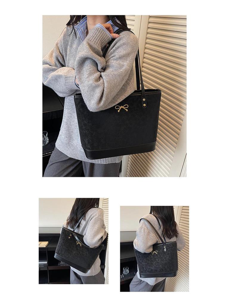 2025 Зимняя женская универсальная сумка-тоут через плечо большой вместимости - Высококлассный, простой дизайн для поездок на работу