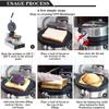 220V Hamburger Machine Burger Press Sandwich Maker 2400W Powerful Panini Press Waffle Maker