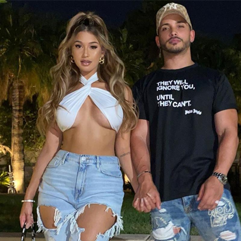 Летние однотонные блузки без рукавов с v-образным вырезом, женская сексуальная супер короткая майка с открытой спиной