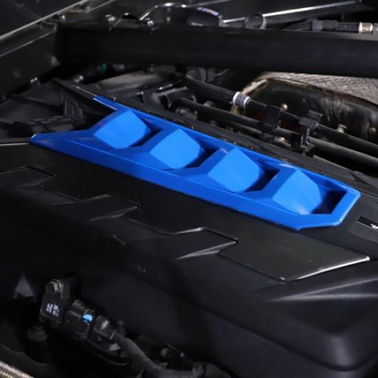 ABS Blue Engine Shroud Cover Panel Cover Trim For Corvette C8 -2025