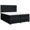 Box Spring Bed with Mattress Black 200x200 cm Fabric