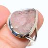 Natural Morganite Rough Gemstone 925 Solid Sterling Silver Gift Ring S.9.5 M6o18