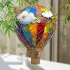 Hot Air Balloon Decoration 2D Flat Acrylic Pendant Colorful Hot Air Balloon Hanging Decor for Home Office Indoor Garden Decoration