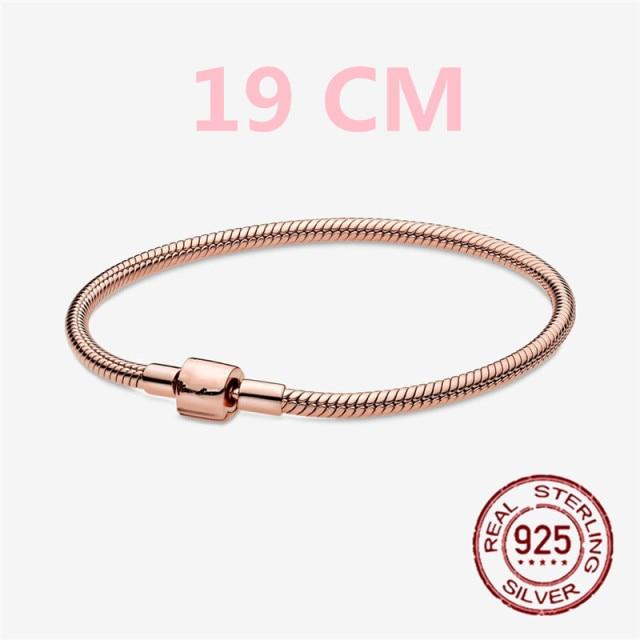 Продажа 925 стерлингового серебра Moments сетчатый браслет змея цепь шарм бусины браслет для женщин мода Diy ювелирные изделия 6 стилей