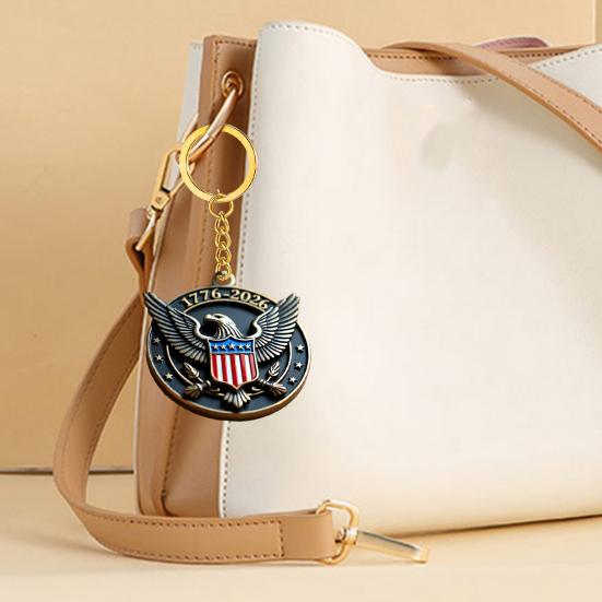 Отпразднуйте 250 лет американской гордости Брелок в форме совы с узором флага США Брелок к 250-летнему юбилею Универсальный сувенир