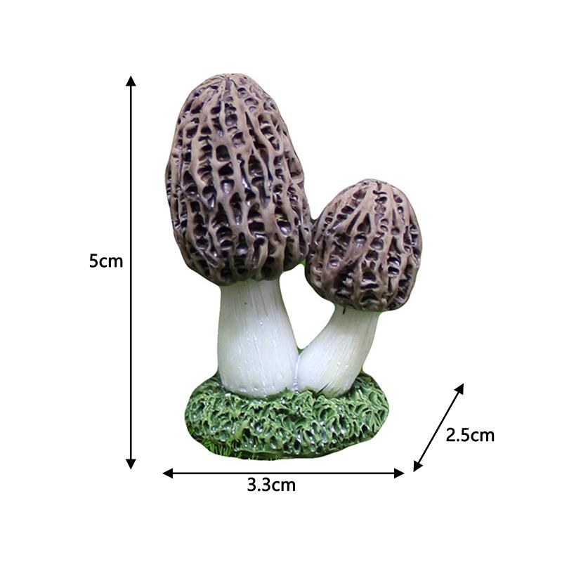 1/3 шт./набор Имитация грибов Садовые смоляные цветочные горшки Декорированный мох Микроландшафт Аксессуары для украшения дома