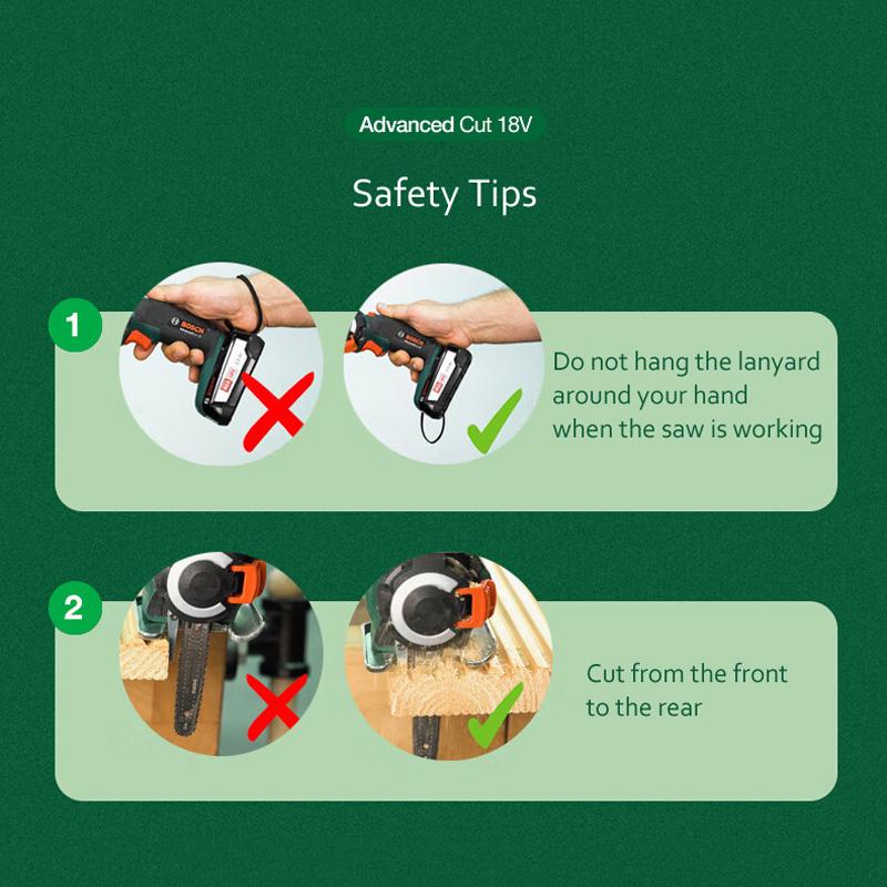 Bosch Cordless Mini Chain Saw Advanced Cut 18V Advanced Cut 18V Cordless Mini Chain Saw Without Battery