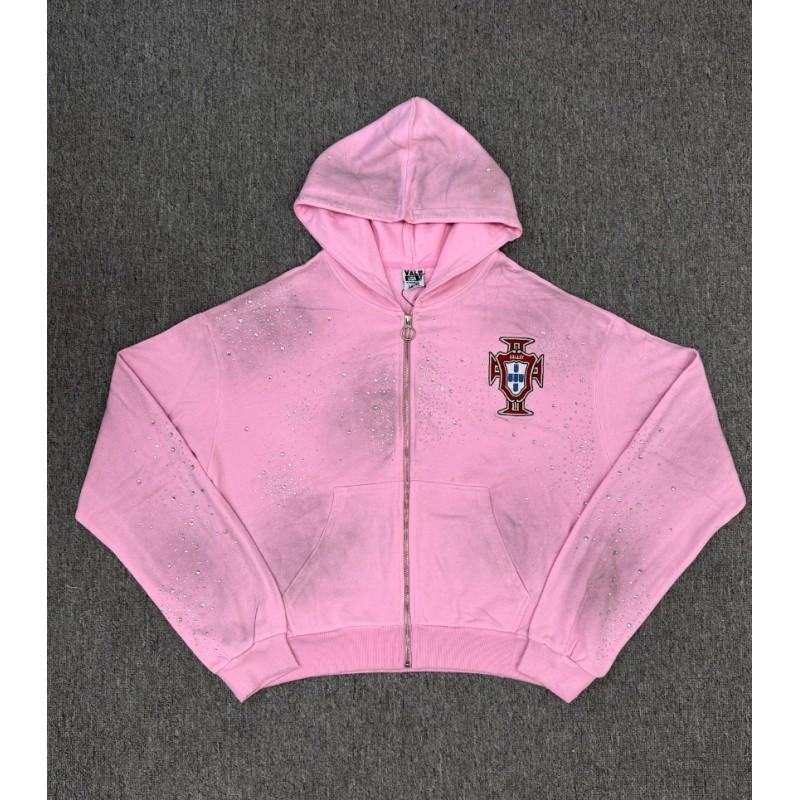 Vale Valley American High Street Hoodie Vintage Washed Loose Fit Graphic Print Sweatshirt Women