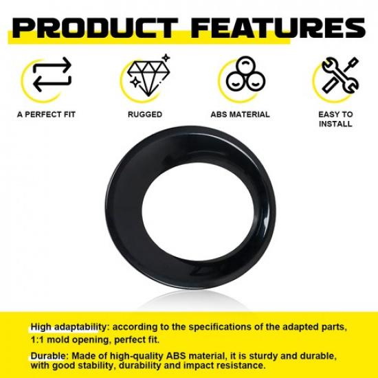 Fit BMW E83 X3 LCI 07-10 Front Fog Light Lamp Cover Ring Black Trim Grill LR 2PC