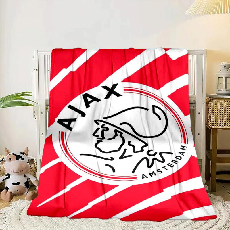 AFC Ajax Emblem Design Portable Blanket/Soft Blanket Bedding Blanket Suitable for Travel Camping Living Rooms Offices Sofas Fan Gifts