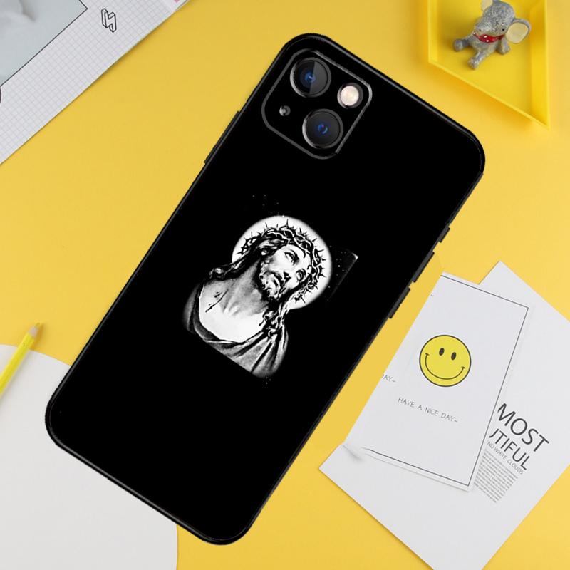 Jesus Phone Case For iPhone 16 15 Pro Max 11 12 13 14 Pro Max Mini XR 16 15 Plus 16e Cover Shell