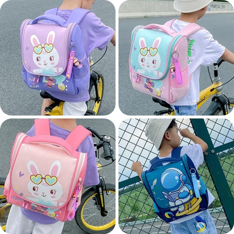 Милый мультяшный холщовый рюкзак для студентов с водонепроницаемыми функциями снижения нагрузки