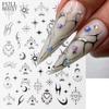Laser Nail Stickers Butterfly Heart Star Design Adhesive Slider Decals Nail Art Stickers Manicure Decorations