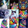 New 5D DIY Diamond Painting Animal Rhinestones Embroidery Cat Cross Stitch Full Round Drill Handmade Art Home Decor Gift