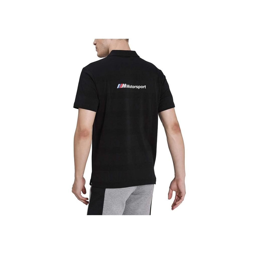 Puma BMW Motorsport Series Logo Polo Shirt Men Tops Black 598005-01