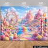 2D Красочный Леденец и Сладости Фон для Фотосъемки Дня Рождения