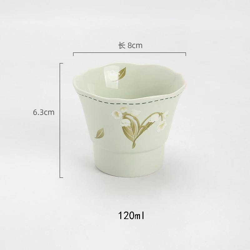 Модные цветочные керамические тарелки, фруктовые десертные тарелки для послеобеденного чая, изысканные блюда, миски, наборы тарелок, изысканная домашняя посуда