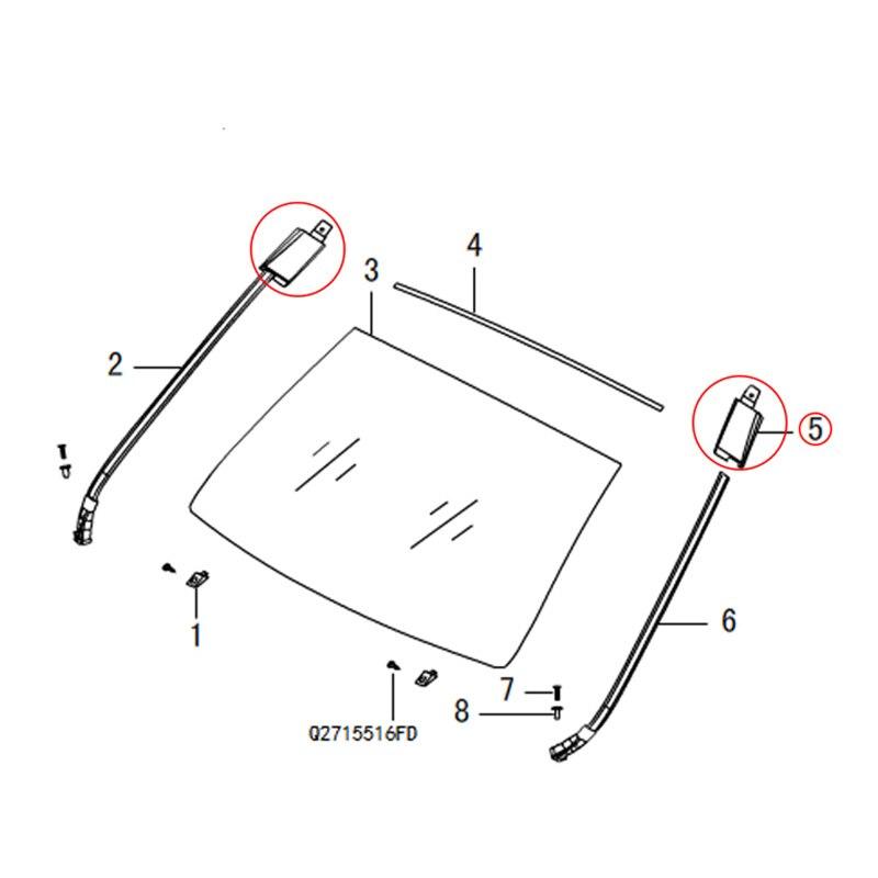 Для Haval H5 Hover запасная часть автомобиля, переднее лобовое стекло, крыша, багажник, уплотнительная накладка