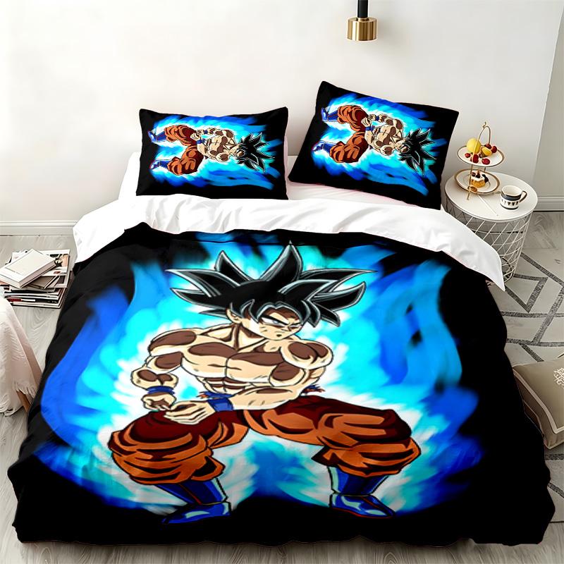 Dragon Ball 3pc set Perfect for bedroom use Comfortable bedding set includes a duvet cover and two pillowcases Ideal birthday or Christmas gift