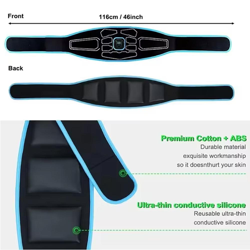 Умный тонизирующий пояс для живота Электрический EMS стимулятор мышц Тонер Фитнес-пояс ABS Талия Тело Похудение Массажер Снижение веса