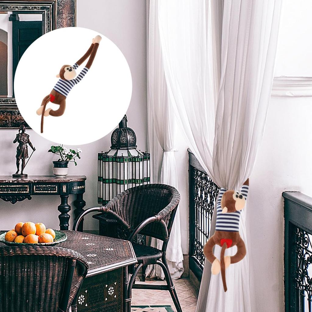 COHEALI Gibbon Animal Curtain Tieback, Animal Toy, Animal Curtain, Curtain Holder, Toy Monkey Plush Toy